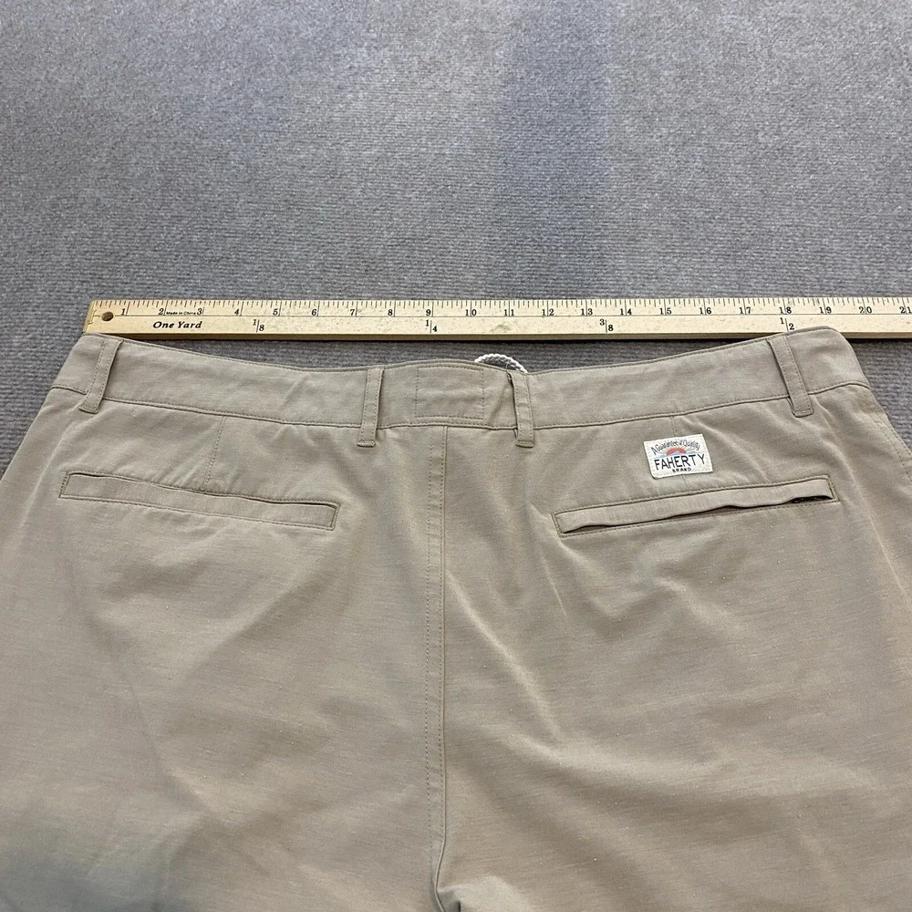 Faherty Beige Drawstring Cotton Shorts